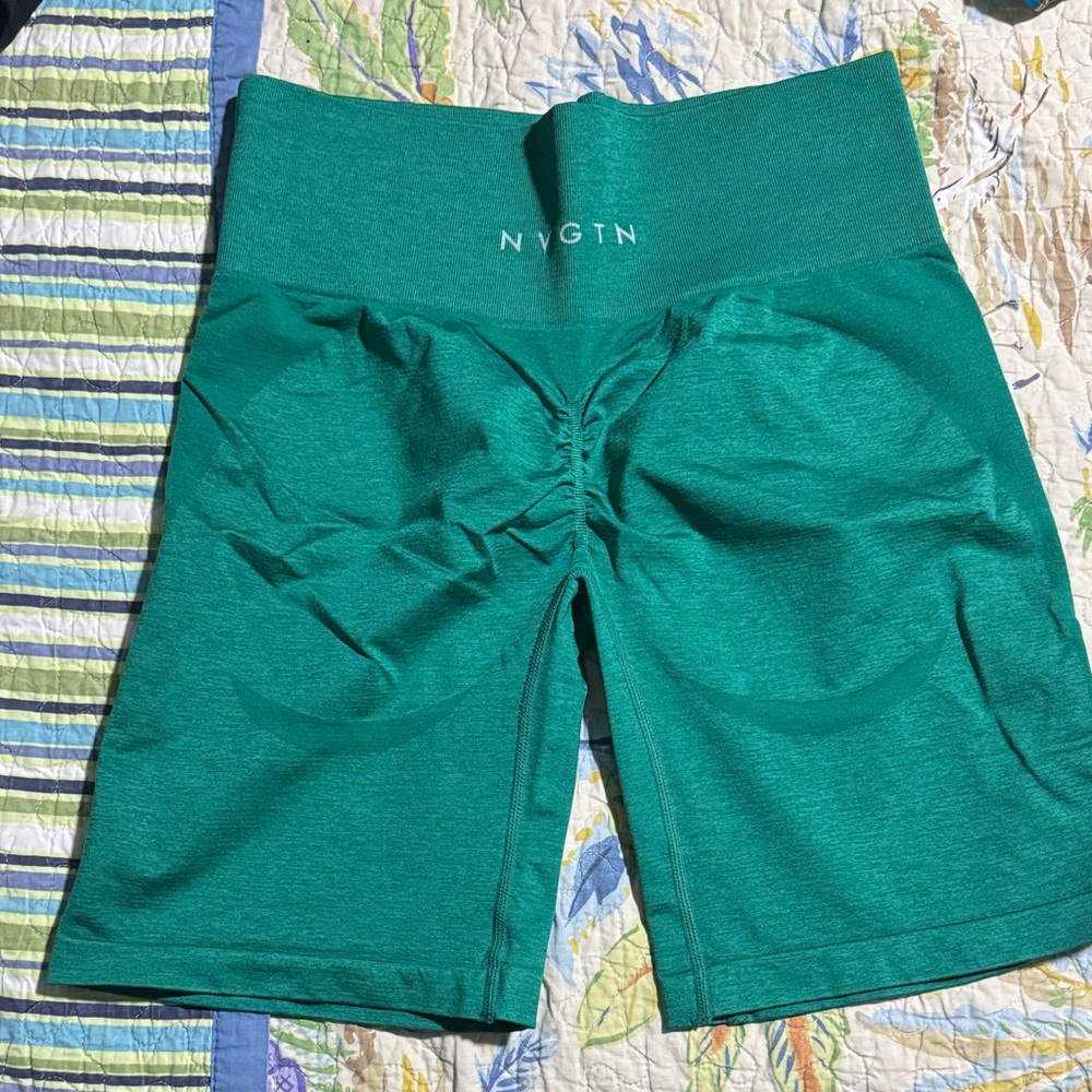 NVGTN Emerald Green Scrunch Shorts